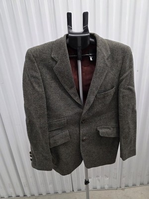Hudson's London Men's Grey Tweed Wool Sport Coat Jacket Blazer Canada