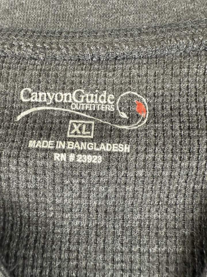 Canyon Guide Outfitters Mujer Vanna Waffle Térmico Henley Gris Talla XL Foto 3 de 4
