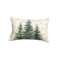 Christmas Trees Snowflake Throw Pillow Cover, 12 x 20 20" x 12" Pack of 1
