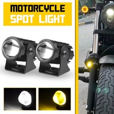 2PCS Motorbike Motorcycle LED Front Fog Spot Lights Bike Headlight Lamp UK NEW