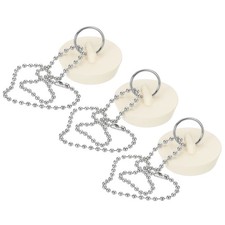 3Pcs for 1-5/8" Tub Drain Stopper Rubber Sink with Beaded Chain