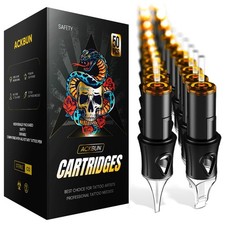 50 Pcs 1009RL Tattoo Cartridge Needles - 50 Pack, 50Pcs-1009RL, Black