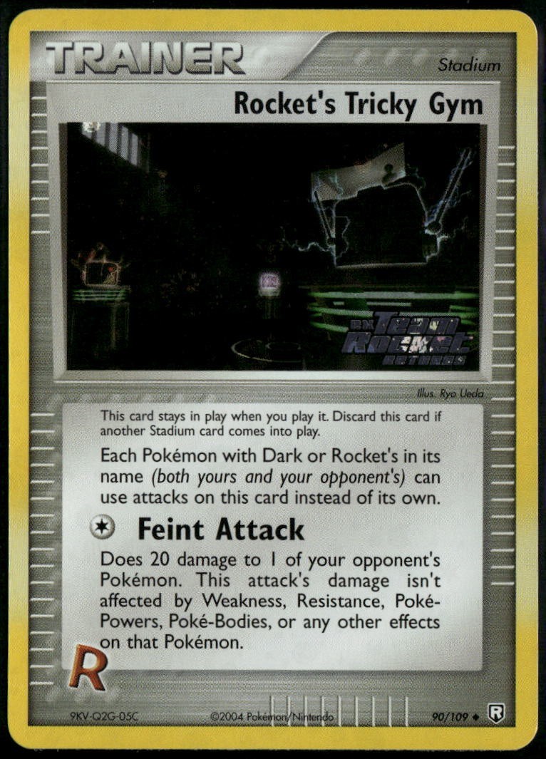 Rocket's Tricky Gym Reverse Holo 90/109 ex Team Rocket Returns 2004 NM Pokemon
