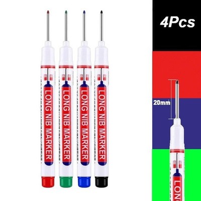 10 Pcs Long Head Deep Hole Marker - Long Nib Marker, Multi-Purpose Deep Hole