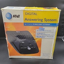 AT T Digital Answering Machine System Model 1718 BLACK OPEN BOX TESTED RARE