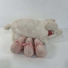Vintage Dakin Mama Pig  3 Piglets Stuffed Animal New W Tags W/ 3 pigs