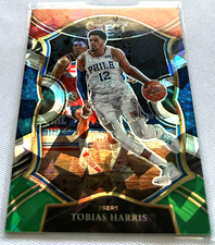 2020-21 Select Basketball Tobias Harris 76ers Red White & Green Cracked Ice #11