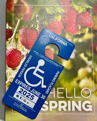 Parking Permit Handicap Disabled Placard Novelty Item