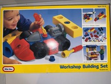 Little Tikes VTG Workshop Building Set W/ Box  Manual. Missing 2 Bolts 1994