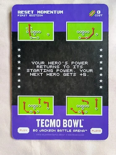 RESET MOMENTUM 2026 Bo Jackson Battle Arena Tecmo Bowl Low Number Play SSP PL14
