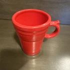 Fiesta Scarlet Latte Coffee Mug Large Ring Handle Thumb Rest Homer Laughlin USA
