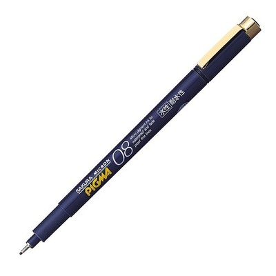 Sakura Pigment Ink Pen, Pigma Micron 08, Black (ESDK08#49) 1 Count (Pack of 1)