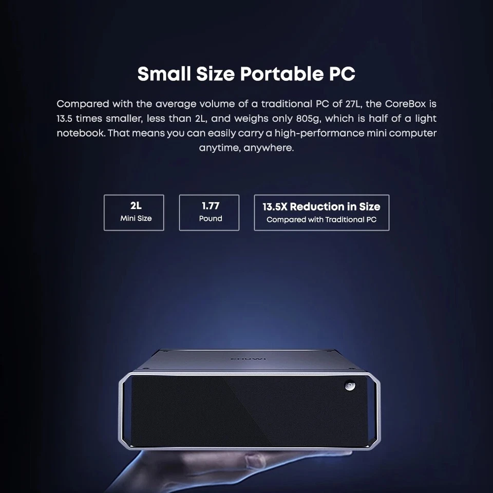 CHUWI Corebox MINI PC 3.8Ghz Intel i5 RAM 16GB 256GB SSD Quad Core Windows 10  - Bild 3 von 4