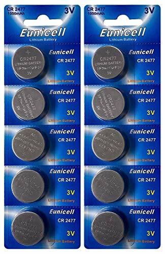 Eunicell CR2477 - 10 batterie a bottone al litio da 3 V, 1050 mAh (2 (L6N)
