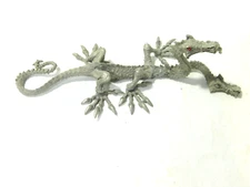 7" Rawcliffe Ral Partha Pewter Sprawling Dragon Figurine Red Eyes  #803 D & D