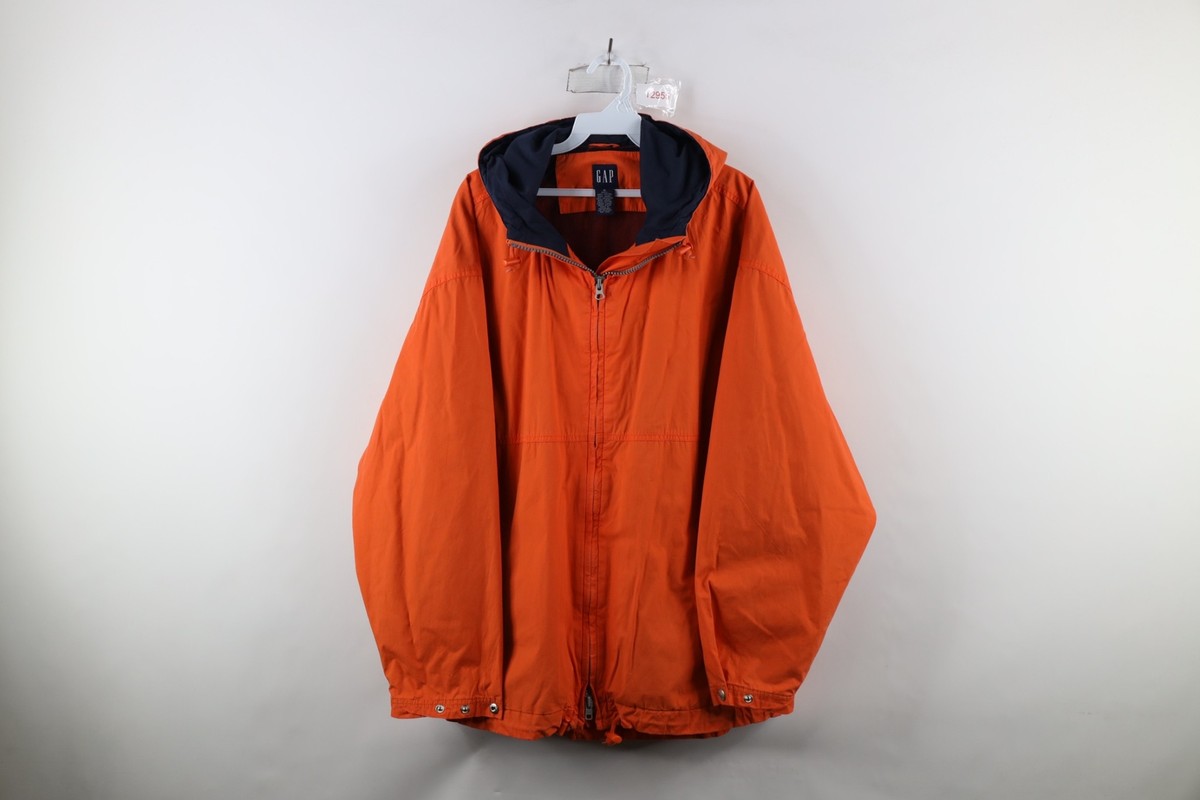 Vintage 90s Gap Mens Medium Faded Blank Lined Full Zip Hooded Jacket Orange | eBay Vintage 90s Gap Mens Medium Faded Blank Lined Full Zip Hooded Jacket Orange | eBay