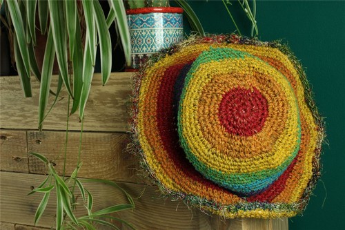 LoudElephant Hemp & Cotton Sun Hat - Rainbow - Picture 4 of 4