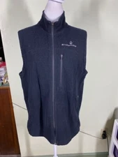 IBEX Shak Vest Women Sz L Black Merino Blend Full Zip Fleece Jacket Outdoor READ