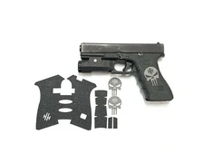  HANDLEITGRIPS Black Textured Rubber Gun Grip Tape SKULL KIT for Glock 17 Gen 3