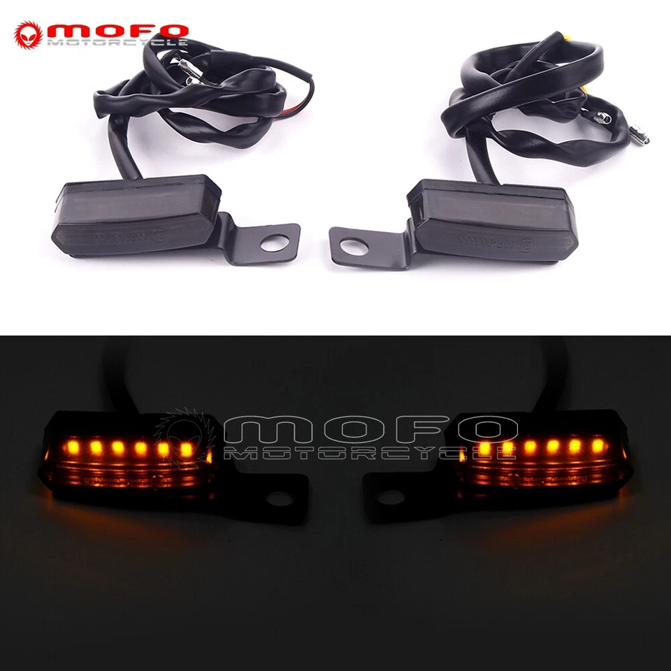 2pcs Mini LED Rear Tail License Plate Lights For Honda Yamaha E24 Turn Signal — 第 3/4 张图片