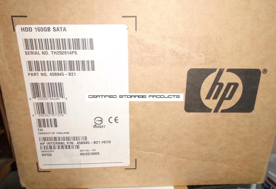 New HP 160GB  SATA Hard Drive HotSwap 7200 RPM 458945-B21 ST3160815AS 482481-001 - Image 2 of 4