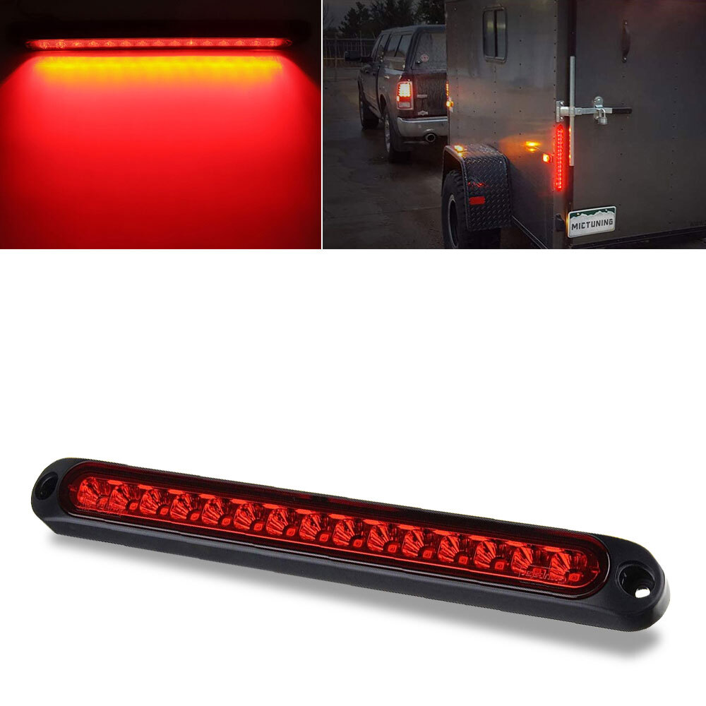 10 inch RV Truck& Sealed Trailer Light Led Bar Third Brake Lights Strip Red IP67