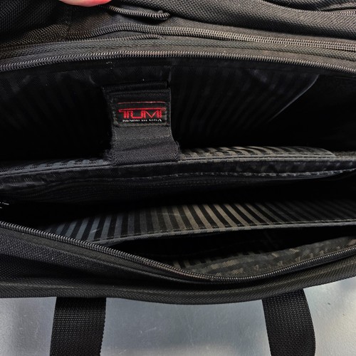 TUMI Alpha Expandable Organizer Laptop Briefcase Black 2621D3 Ballistic Nylon - Picture 12 of 14