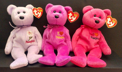 BEANIE BABIES SET OF 3 STATE PHILADELPHIA, PENNSYLVANIA & MOUNTAIN LAUREL MWMT