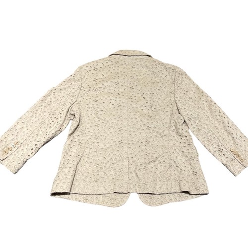 Talbots hellbraun Lux Ösen 3/4 ungefüttert romantisch Boho Jacke Blazer schick Gr. 12P gebraucht, in einwandfreiem Zustand - Bild 4 von 10