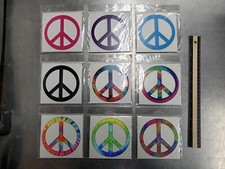 Peace Sign Vinyl Decal Sticker 4" x 4" - Choose Style
