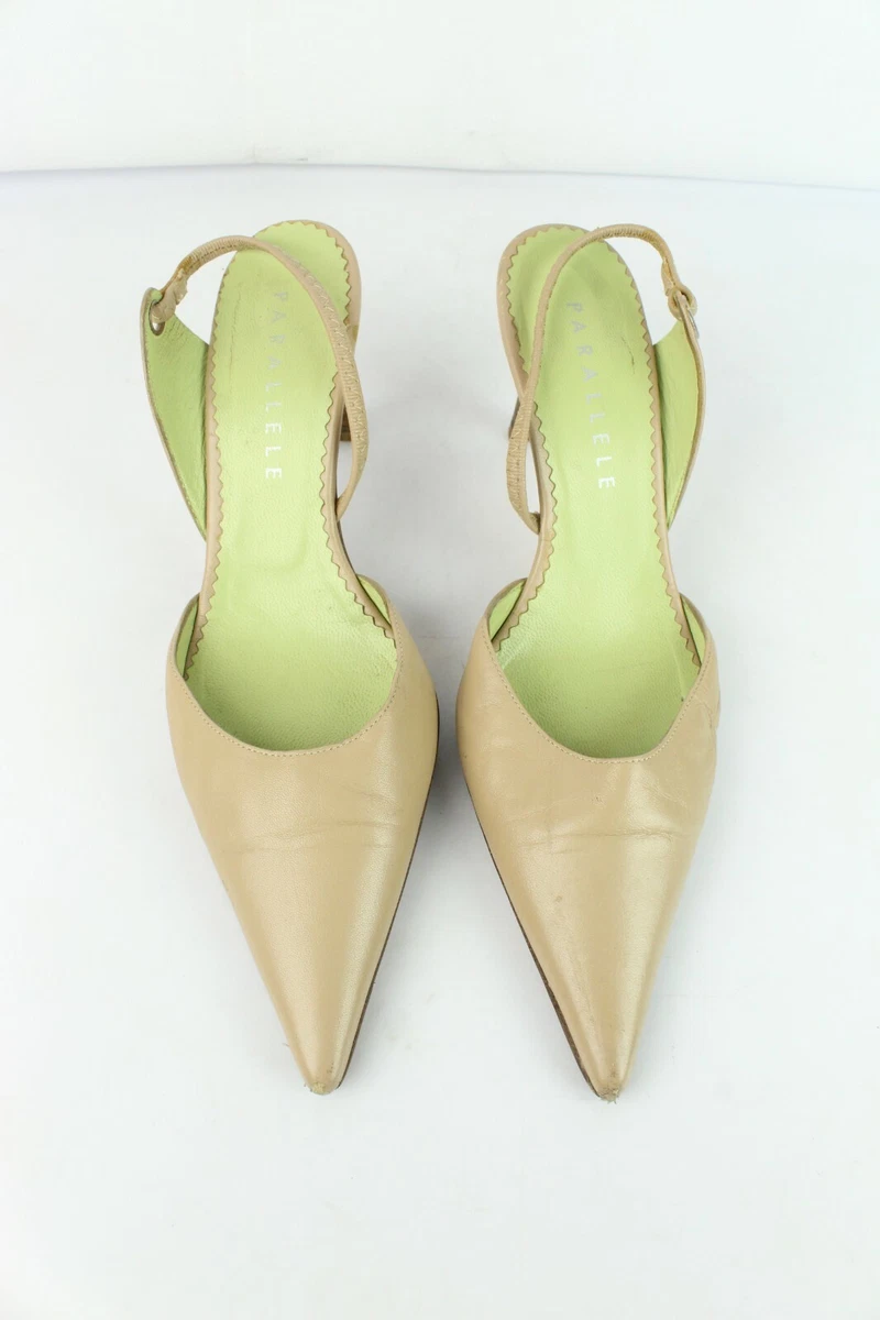 Open Court Shoes Backless Shoe Parallel Leather T 37 UK 4 Very Good Condition