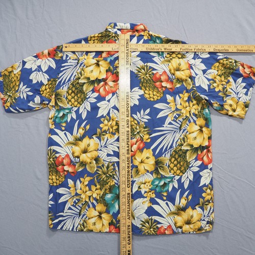 Vintage Reyn Spooner Hemd Herren Large blau Hawaii Blumen Camp Rayon 80er Strand - Bild 5 von 7