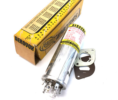 1 NOS/NIB Aerovox 40 mfd 400 v Can Style Capacitor 4-102-35