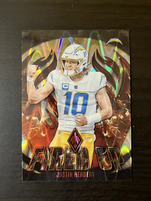 Justin Herbert 2023 Phoenix Fired Up Silver Seismic #FU-3 Los Angeles Chargers