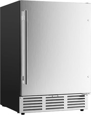 24" Beverage Refrigerator - 180 Can Cooler for Beer, Soda  Wine, Stainless Stee