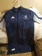 UC DAVIS AGGIES FOOTBALL POLO SHIRT - MEDIUM - THROWBACK - ADIDAS - BLUE