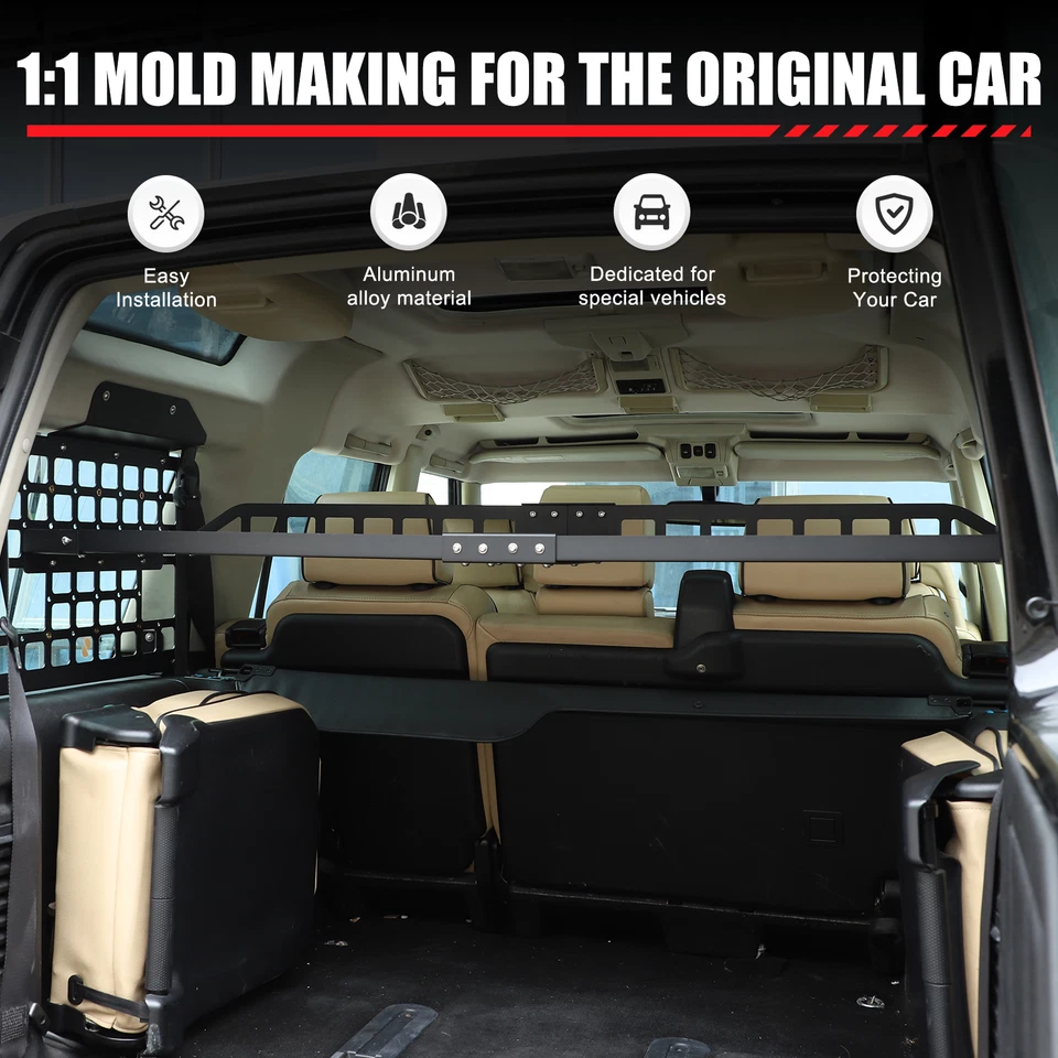 Rear Cargo Rack Shelf Luggage Storage Panel Fit Land Rover Discovery 2 1998-2003 — 第 4/4 张图片