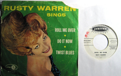 RUSTY WARREN * 45 * Roll Me Over * DJ PROMO * VG USA * ORIGINAL Vinyl EP 45 w PS