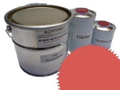 3,5 Liter Set 2K Autolack RAL 3022 Lachsrot Acryl Glänzend Lackpoint UNI !