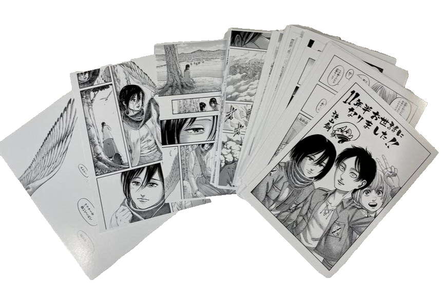 Attack on Titan Manga Final episode special Postcard 52types set