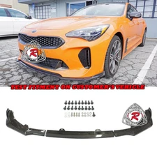 Fits 18-23 Kia Stinger GT-Line GT GT1 GT2 GTS CK-Style Front Lip (Carbon Fiber)