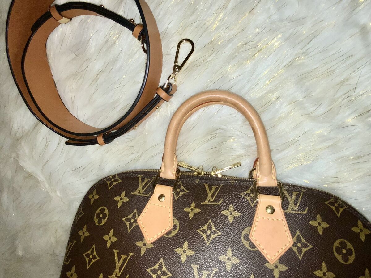 LOUIS VUITTON Alma PM Handbag leather Monogram & COA LOUIS VUITTON Alma PM Handbag leather Monogram & COA