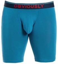 Obviously Mens FreeMan AnatoFREE Boxer Brief 9inch Leg - Pacific Blue