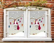 3D Gift A22 Christmas Window Film Print Sticker Cling Stained Glass Xmas Zoe
