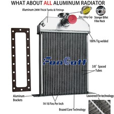 3 Rows Aluminum Radiator For International Farmall Cub, Cub Low-Boy #351878R93