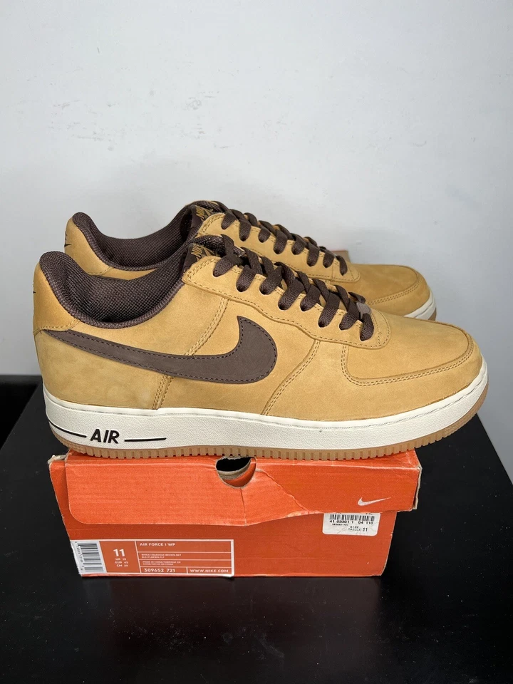 2004 Nike Air Force 1 LOW WP 防水 小麦 棕色 男式 尺码 11 Supreme Flex Mocha — 第 2/4 张图片