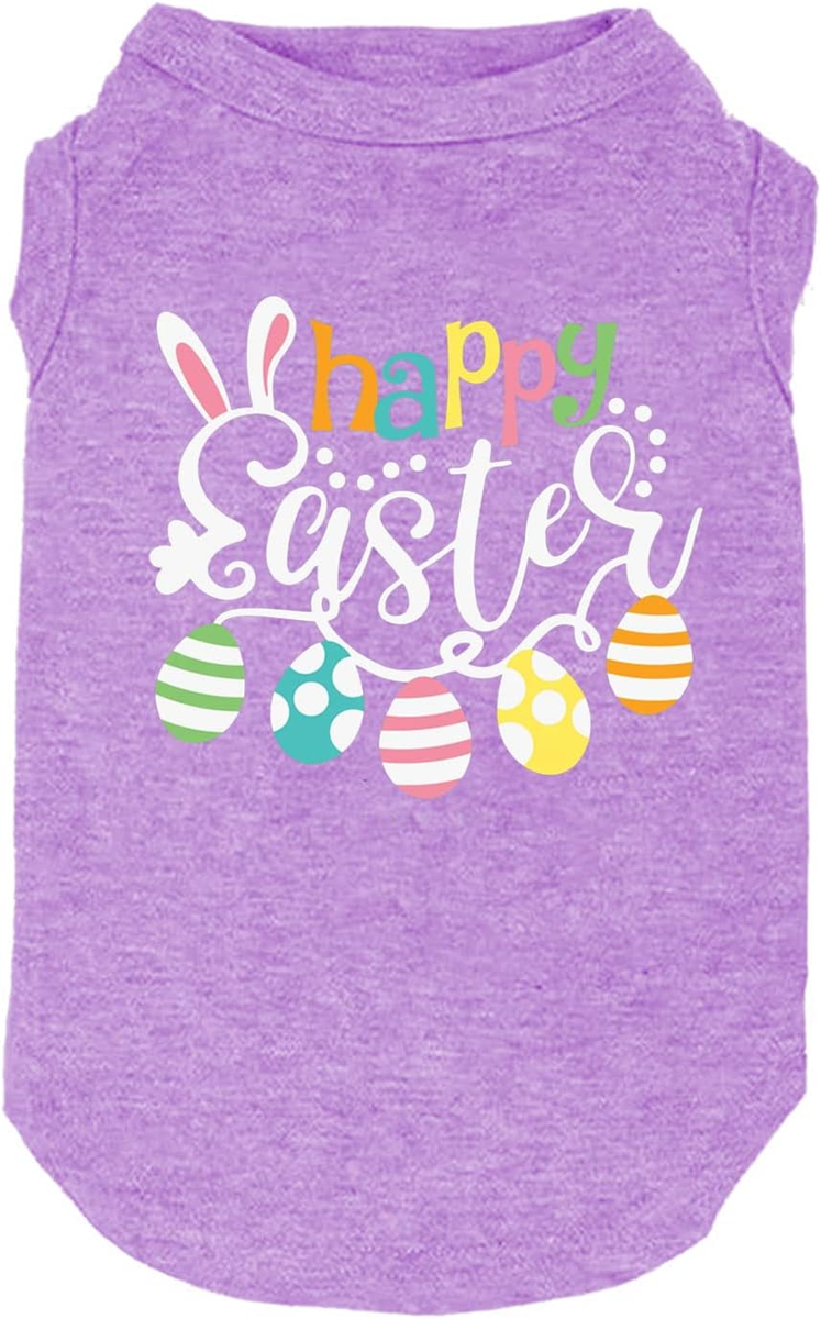 Happy Easter Shirt Für Hunde – Lustiger Oster-Aufdruck, Tanktop Für Kleine Bis Große Hunde, Rosa