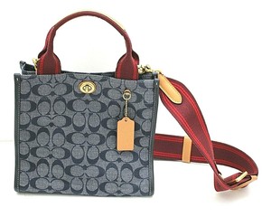 coach tote 22 chambray