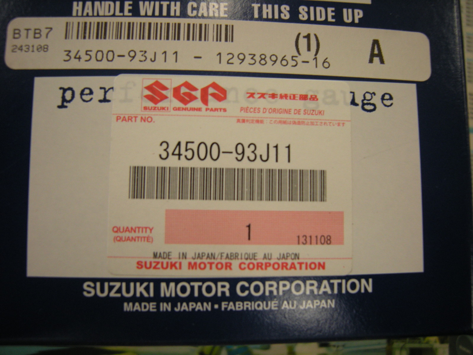 Suzuki Outboard Parts 2" Hour Meter 3450093J13 eBay