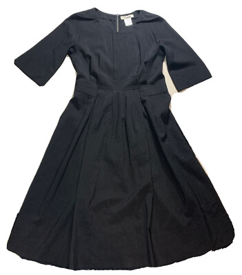 Chloe Long Maxi Dress Sz T42 Black Wool  Made France
